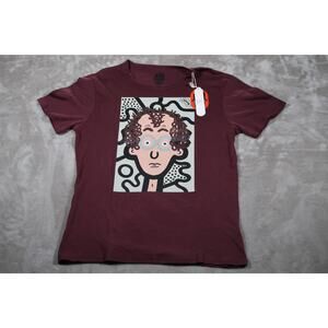 J Pierre by Voiz Shirt Mens Large Graphic Tee Curly Hair Art Print 216S016